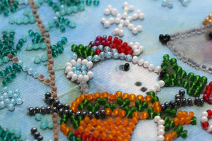 Bead Embroidery Kit Mini Bead embroidery kit Snow friend