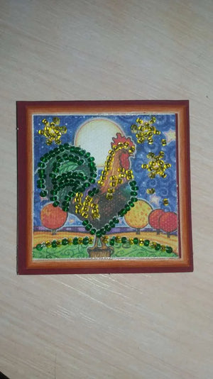 Magnets Bead Embroidery Kit Mini Magnets Bead embroidery kit Gold crest