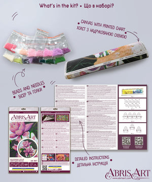Bead Embroidery Kit Main Bead Embroidery Kit Blooming lotus