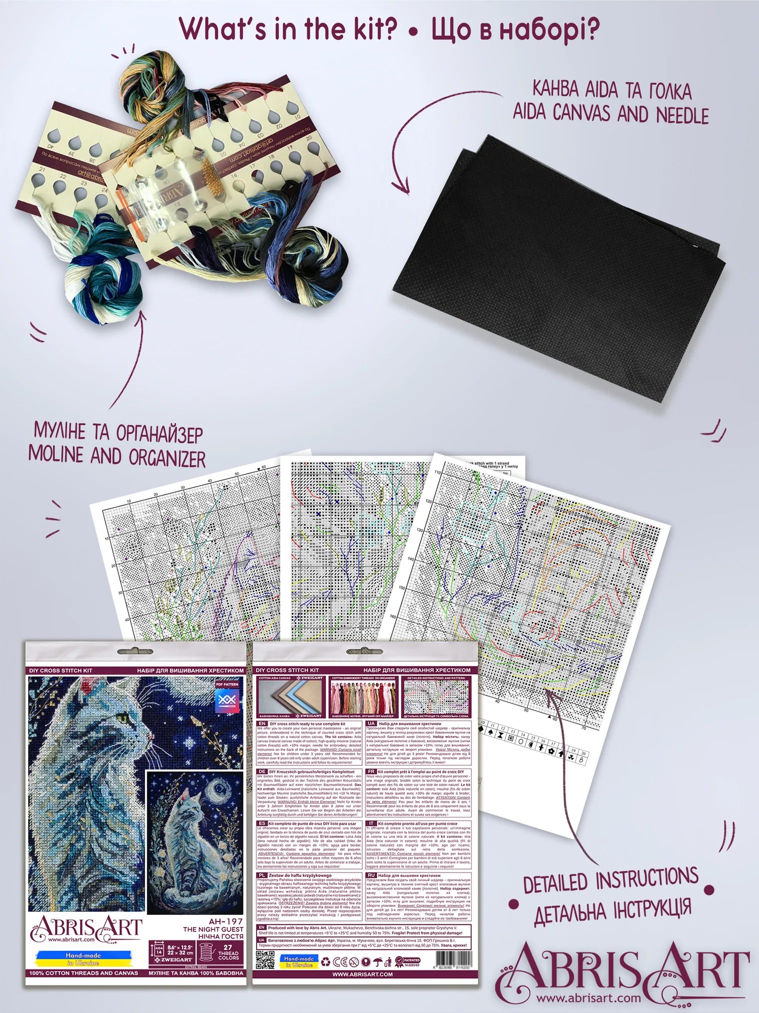 Cross Stitch Kit Cross-stitch kits Night guest