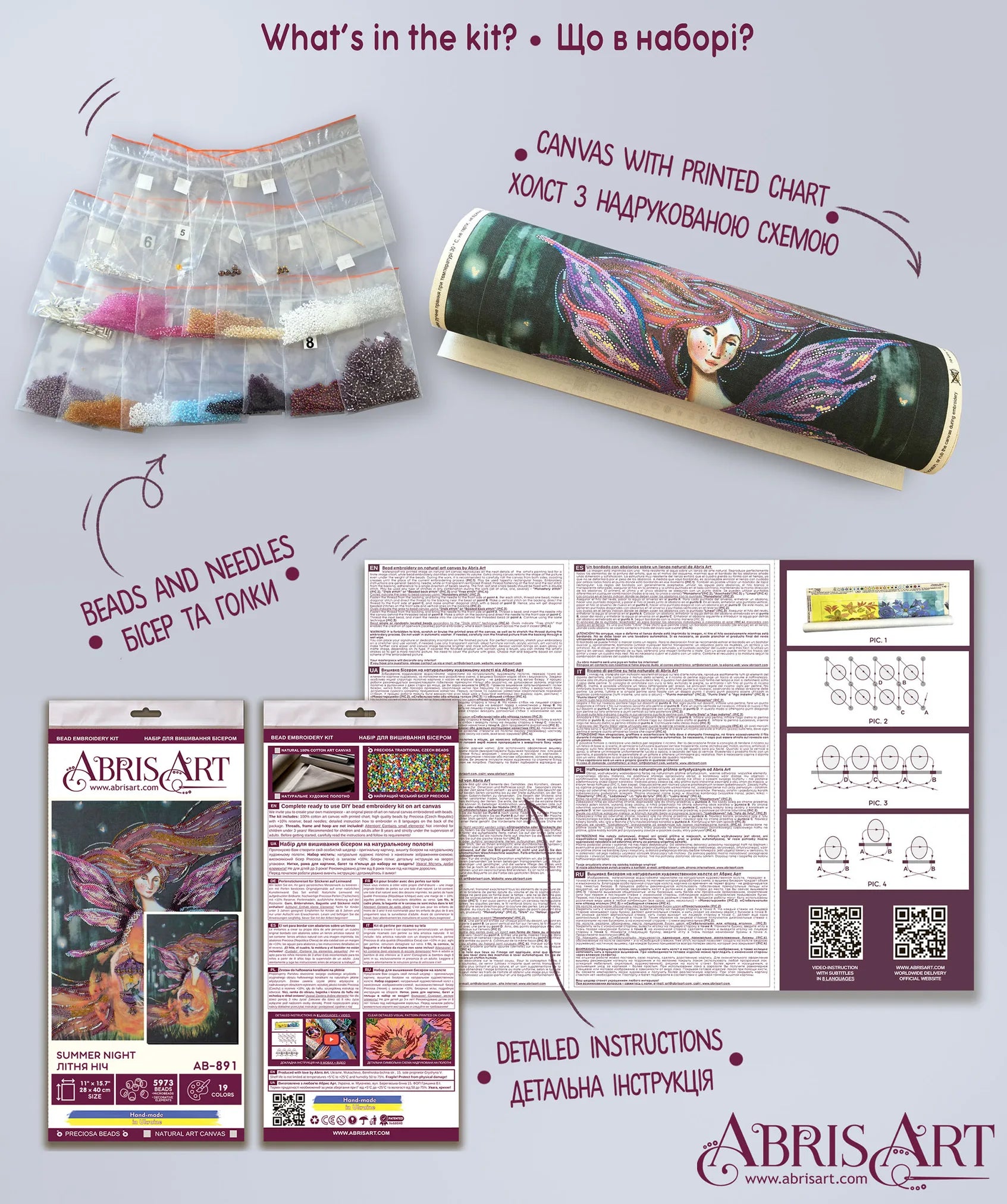 Bead Embroidery Kit Main Bead Embroidery Kit Summer night