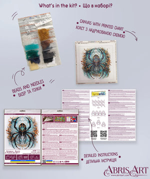 Bead Embroidery Kit Mid-sized bead embroidery kit Crystal Web