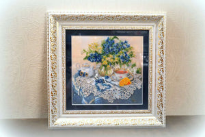 Bead Embroidery Kit Main Bead Embroidery Kit Forget-me-nots