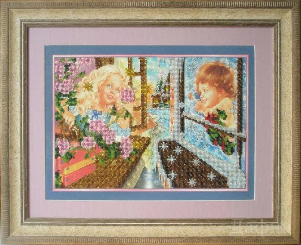 Bead Embroidery Kit Main Bead Embroidery Kit Kay and Gerda