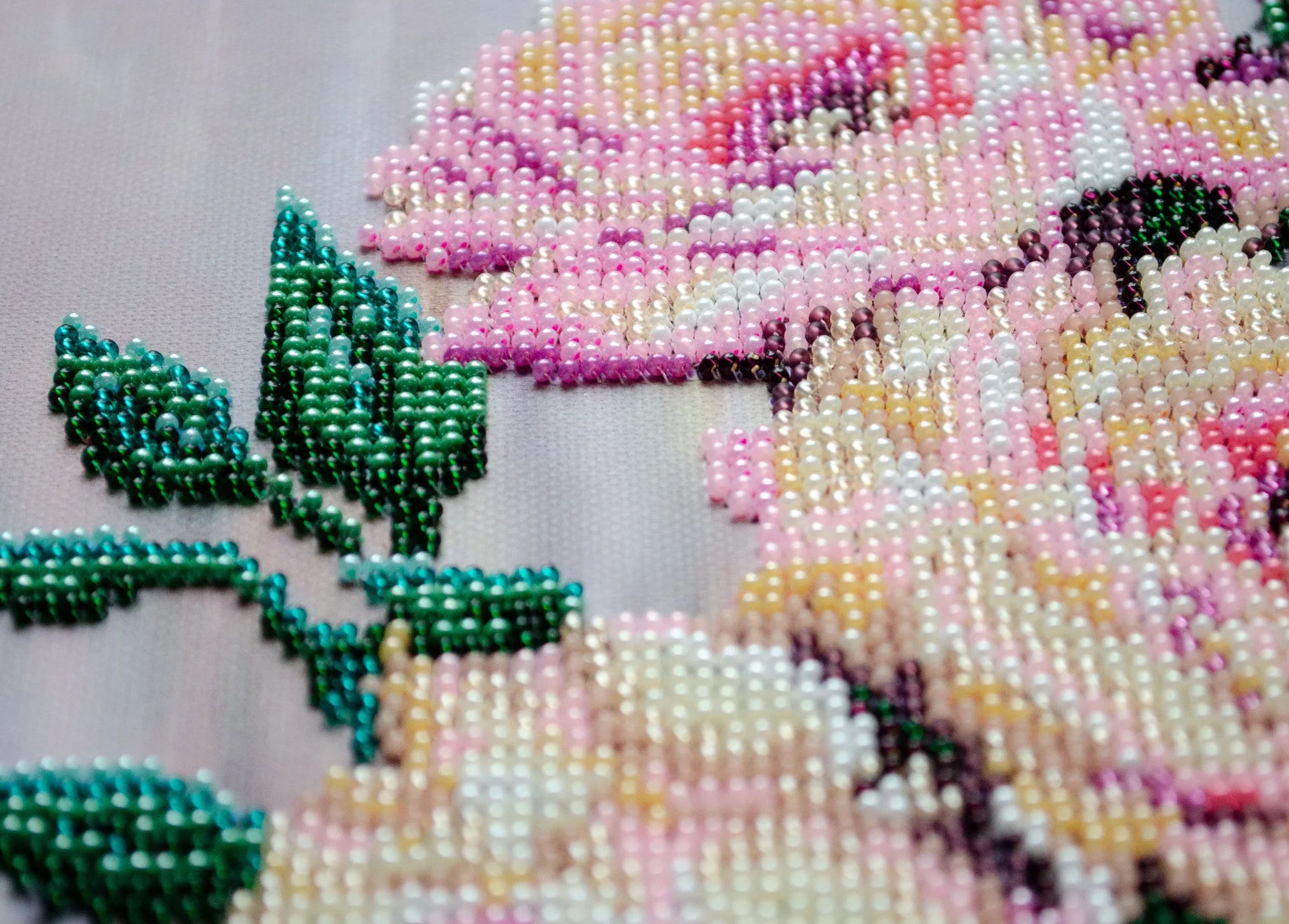 Bead Embroidery Kit Main Bead Embroidery Kit Gentle roses
