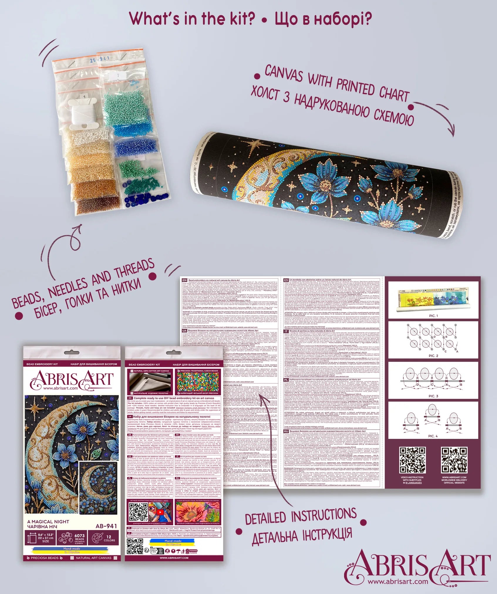 Bead Embroidery Kit Main Bead Embroidery Kit A magical night
