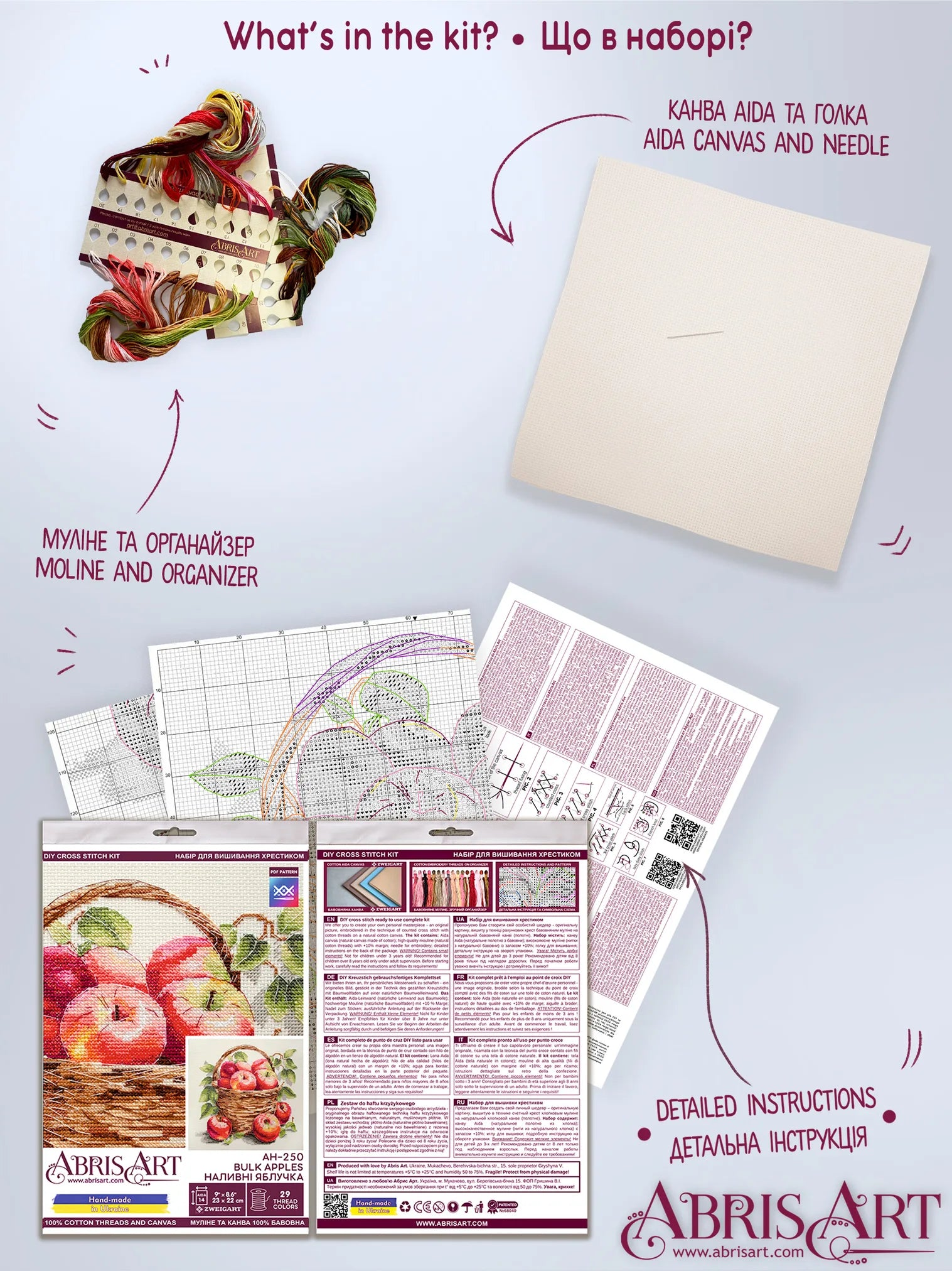 Cross Stitch Kit Cross-stitch kits Bulk apples