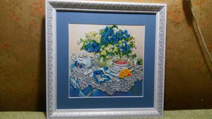 Bead Embroidery Kit Main Bead Embroidery Kit Forget-me-nots